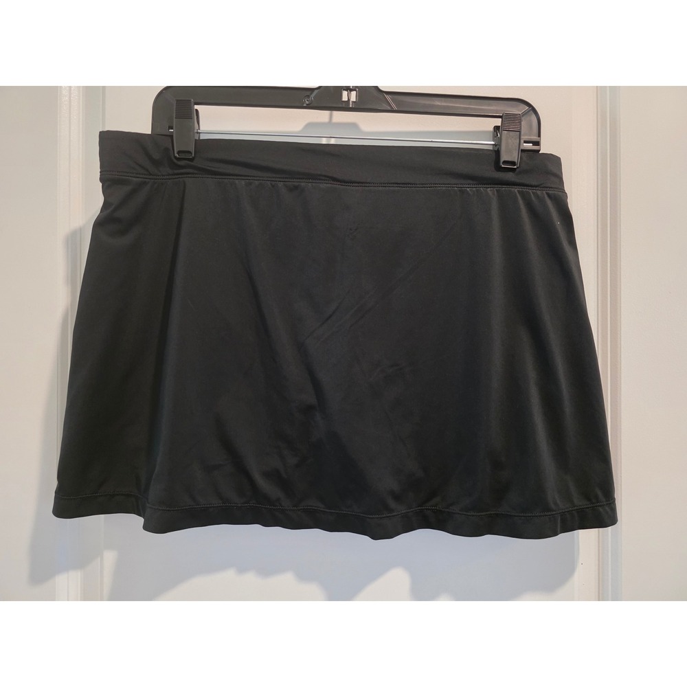 Women's sz M Nike Fit Dry Black Athletic Tennis Skort Wrap Front Summer - Picture 9 of 11